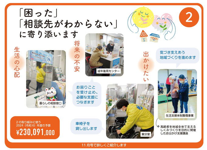 取り組むこと2 「困った」「相談先がわからない」に寄り添います